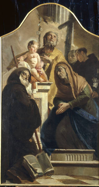 G.B.Tiepolo, Joseph mit Jesusknabe u.Hlg van Giovanni Battista Tiepolo