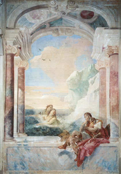 Achilles consoled by his mother, Thetis, from 'The Iliad' by Homer, 1757 (fresco) van Giovanni Battista Tiepolo