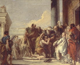 Die Heimkehr des Verlorenen Sohnes van Giovanni Battista Tiepolo