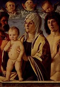 Maria mit dem Kind zwischen den hll. Petrus und Sebastian van Giovanni Bellini