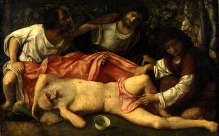 The Mocking of Noah van Giovanni Bellini