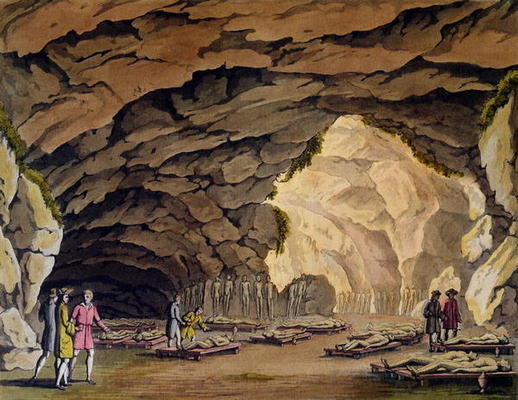 Sepulchral Cavern of the Guances, from 'Le Costume Ancien et Moderne' by Jules Ferrario, published i van Giovanni Bigatti