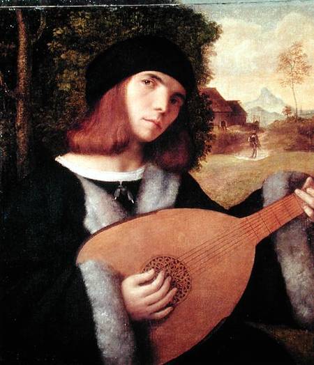 The Lute Player van Giovanni Cariani