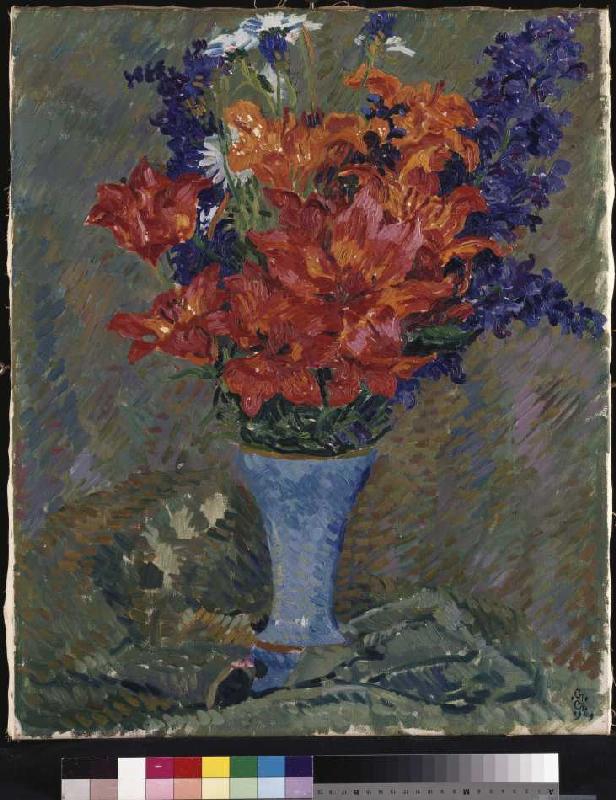 Feuerlilien (Feldblumenstrauss). van Giovanni Giacometti