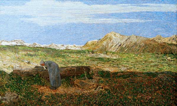 Segantini/ Landscape in the Alps / 1893 van Giovanni Segantini
