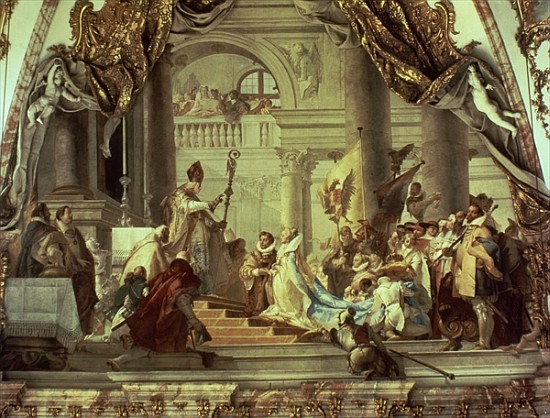 Emperor Frederick Barbarossa''s wedding to Beatrix of Burgundy in 1156, c.1751-52 van Giovanni Battista (Giambattista) Tiepolo