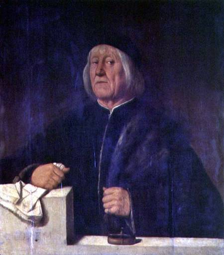 Portrait of Theophile Folengo (panel) van Girolamo Romanino