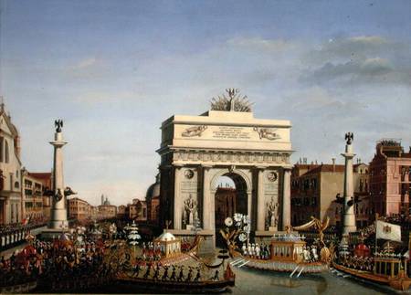 Entry of Napoleon I (1769-1821) into Venice van Giuseppe Borsato