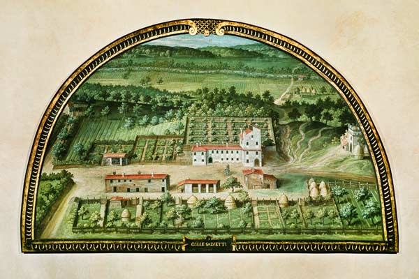 Colle Salvetti, from a series of lunettes depicting views of the Medici villas van Giusto Utens