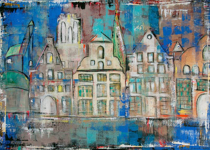 Salzstadt blau van Karin Greife