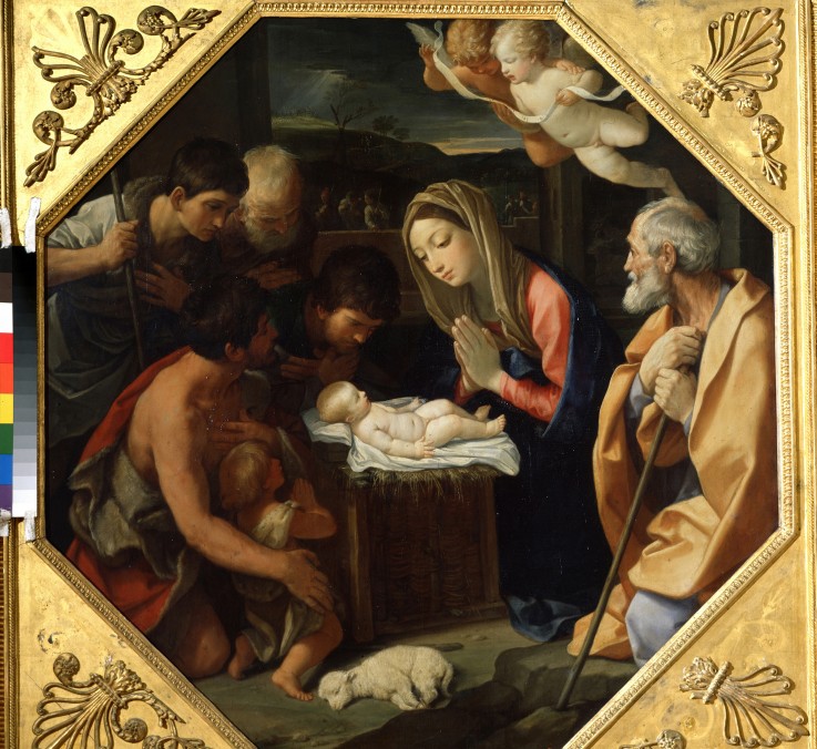 The Adoration of the Christ Child van Guido Reni