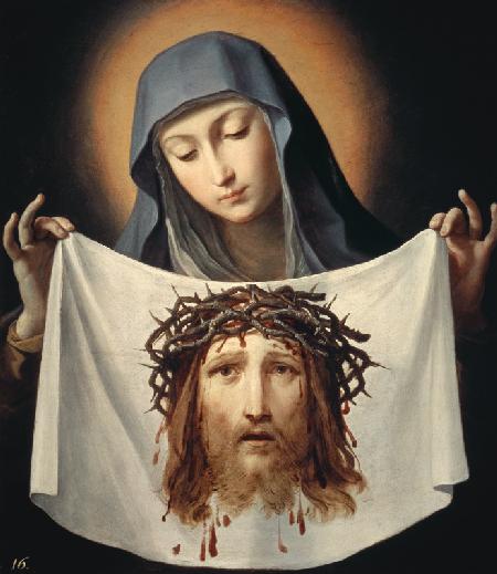 Die Hl. Veronika mit dem Schweisstuch Jesu.