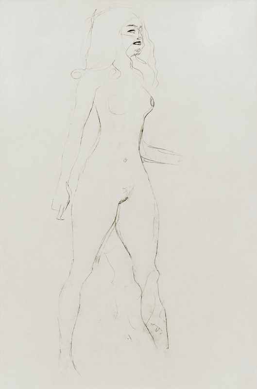 Standing Nude (verso), cil on van Gustav Klimt