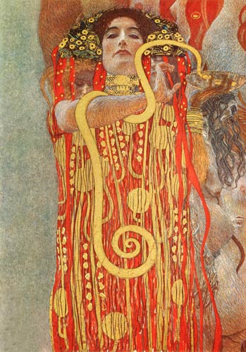 Hygieia. Detail  van Gustav Klimt