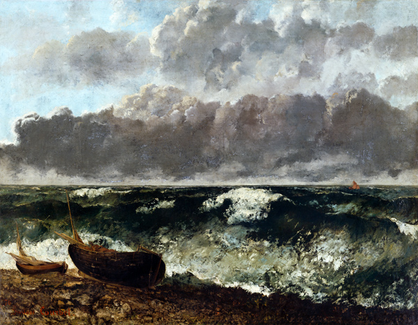 La mer orageuse (La vague) van Gustave Courbet