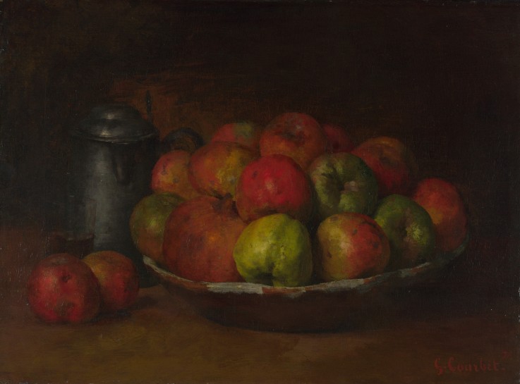 Still Life with Apples and a Pomegranate van Gustave Courbet