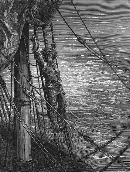 The Mariner describes to his listener, the wedding guest, his feelings of loneliness and desolation  van Gustave Doré
