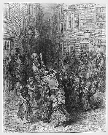 The Organ in the Court, illustration from ''London, a Pilgrimage'' van Gustave Doré