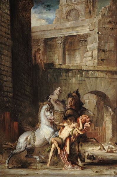 Die Pferde des Diomedes. van Gustave Moreau