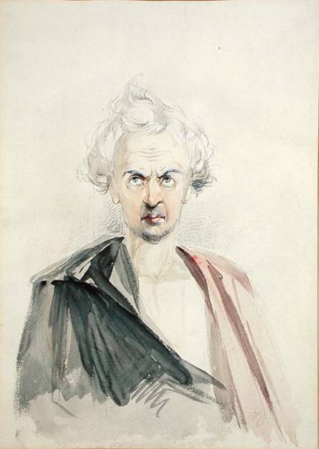 Self Portrait (pencil, wash & van Hablot Knight Browne