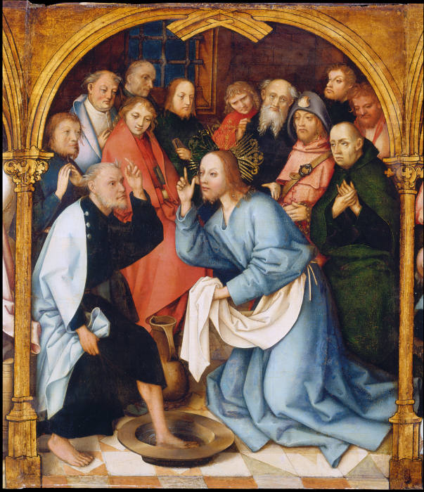 Christ Washing St Peters Feet van Hans Holbein d. Ä.