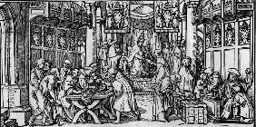 Indulgence / Woodcut / Holbein