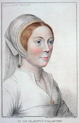 Portrait of Catherine Howard (1520-42) engraved by Francesco Bartolozzi (1727-1815) 1796 (engraving)