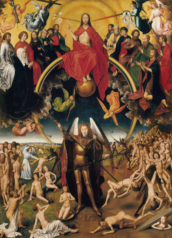 Mitteltafel des Triptychons, Das Jüngste Gericht van Hans Memling