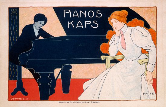 Advertisement for Kaps Pianos van Hans Pfaff