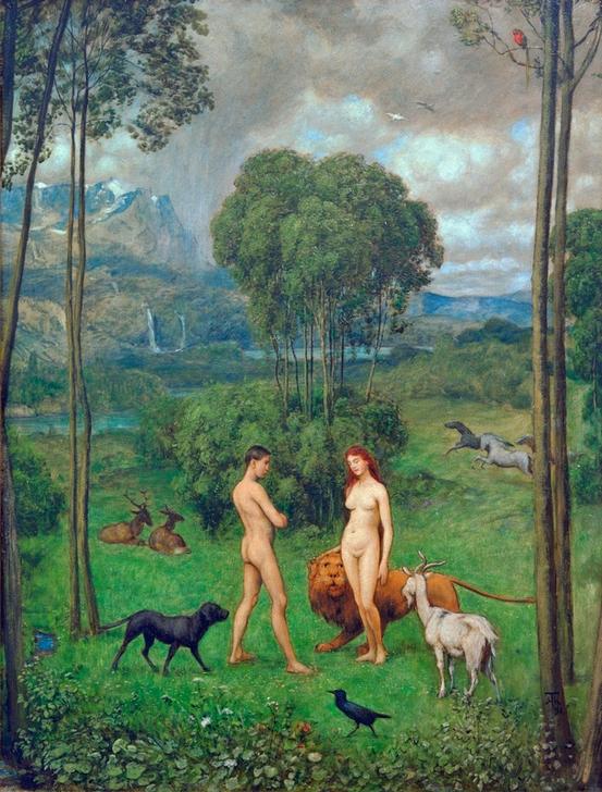 In the Garden of Eden van Hans Thoma