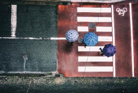 Three umbrellas