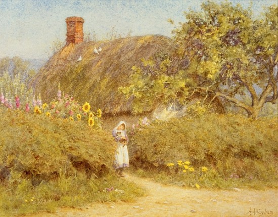 A Surrey cottage van Helen Allingham