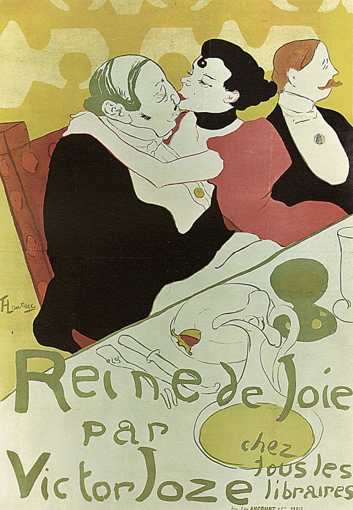 Poster to the Book "Reine de Joie" by Victor Joze van Henri de Toulouse-Lautrec