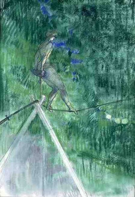 The Rope Dancer van Henri de Toulouse-Lautrec
