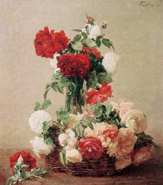 Roses van Henri Fantin-Latour