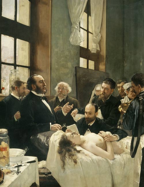 Before the Operation, or Doctor Pean teaching at Saint-Louis hospital van Henri Gervex