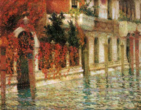 Venedig, Palazzo am Canale Grande van Henri Le Sidaner