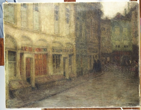 Square in Ypres, Dusk, c.1898 van Henri Eugene Augustin Le Sidaner