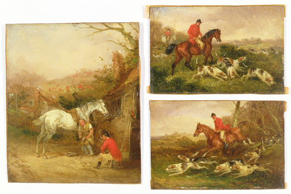 Shoeing, The Check and Gone Away van Henry Thomas Alken