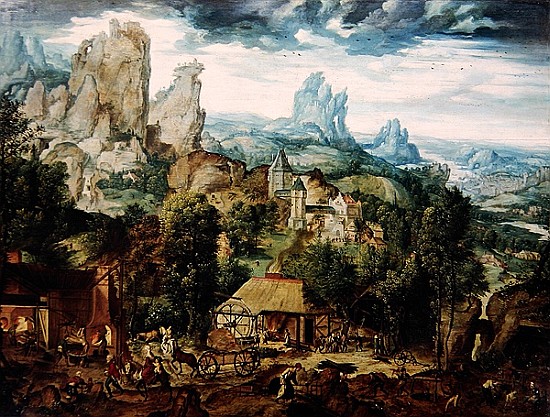 Landscape with Forge van Herri met de (Civetta) Bles