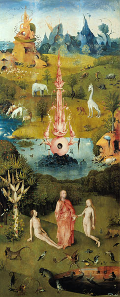 De tuin der lusten. Linker vleugel. Het paradijs van Hieronymus Bosch Hieronymus Bosch