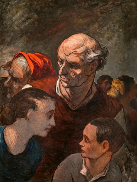 Family On The Barricades van Honoré Daumier