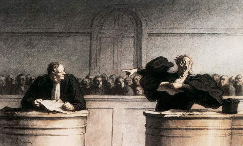Une cause célèbre van Honoré Daumier