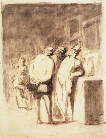 Les Amateurs de tableaux van Honoré Daumier