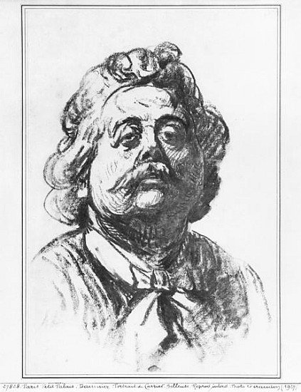 Portrait of the sculptor Albert Ernest Carrier-Belleuse van Honoré Daumier