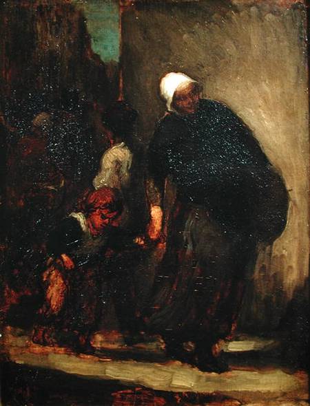 Street Scene van Honoré Daumier