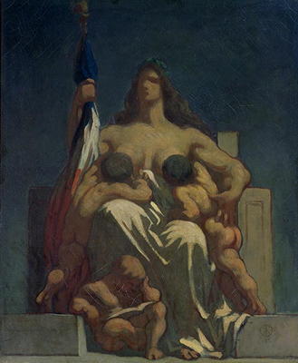 The Republic, 1848 (oil on canvas) van Honoré Daumier