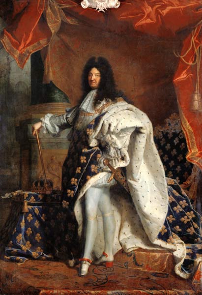 Louis XIV (1638-1715) in Royal Costume van Hyacinthe Rigaud