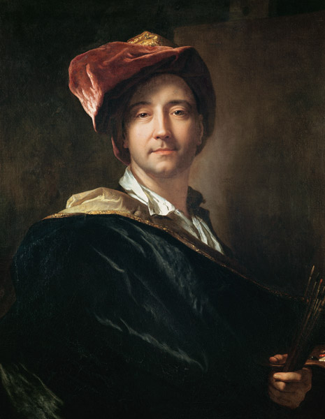 Self Portrait in a Turban van Hyacinthe Rigaud
