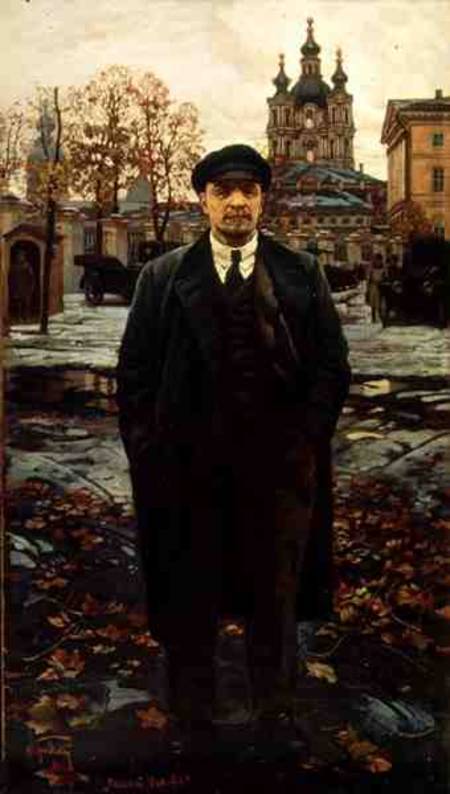 Vladimir Ilyich Lenin (1870-1924) at Smolny van Isaak Brodskij